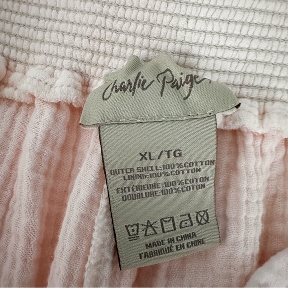 Charlie Paige•Light Pink Cropped Wide Leg Palazzo Pants - Picture 7 of 9